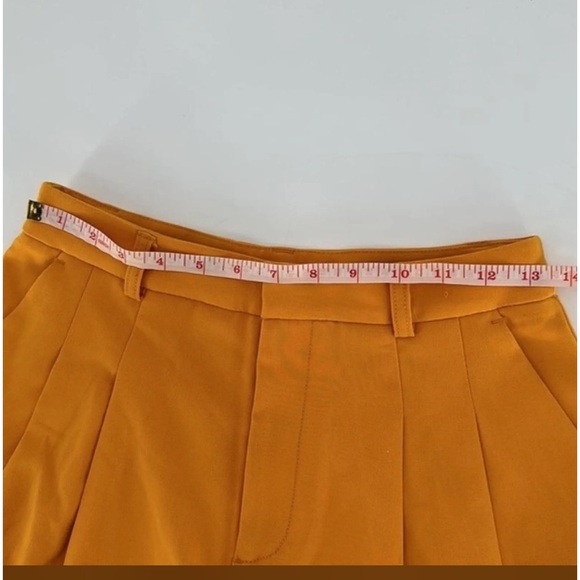 Anthropologie Maeve Women's Orange Dot Pleated Casual Shorts Size 2 - Picture 8 of 10